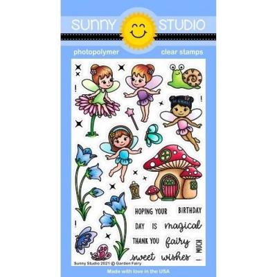 Sunny Studio Clear Stamps - Garden Fairy